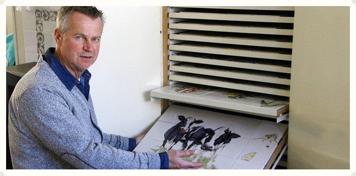 Foto Hennie met zijn Witjes en tableaus